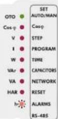 ENTES RG3-15CLS - 3.9.a.c Switch On or Switch Off Setting of Capacitor Steps for Overvoltage Alarm Setting - 12