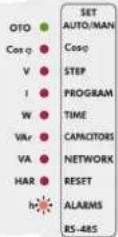 ENTES RG3-15CLS - 3.9.a.c Switch On or Switch Off Setting of Capacitor Steps for Overvoltage Alarm Setting - 9