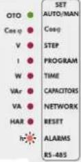 ENTES RG3-15CLS - 3.9.a.c Switch On or Switch Off Setting of Capacitor Steps for Overvoltage Alarm Setting - 6