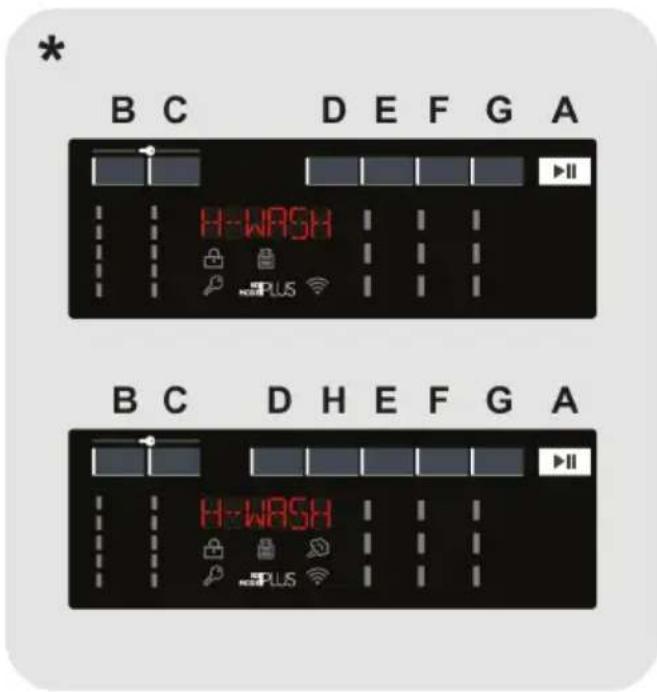 * B C D E F G A H-WASH PLUS B C D H E F G A H-WASH PLUS