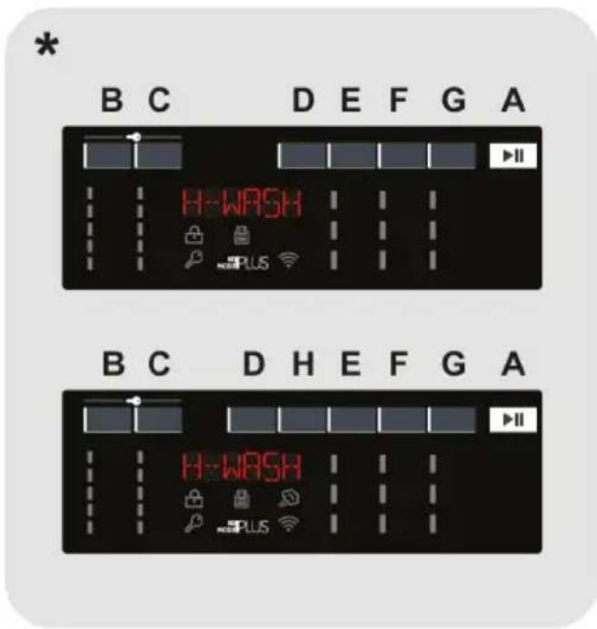 * B C D E F G A H-WASH PLUS B C D H E F G A H-WASH PLUS