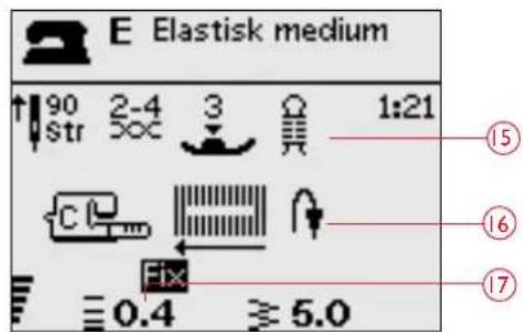 E Elastisk medium 90 2-4 3 1:21 str 50x ⑮ ⑯ ⑰ ⑱ Fix ≡ 0.4 ≥ 5.0