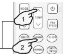 MODE 1 TEMP FAN SPEED SUPER COLDING SLEEP 2 HOLDING SWITCH TIMES