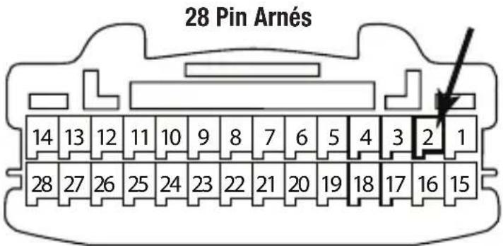 28 Pin Arnés 14 13 12 11 10 9 8 7 6 5 4 3 2 1 28 27 26 25 24 23 22 21 20 19 18 17 16 15