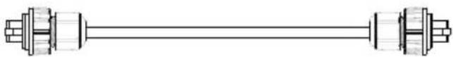 Pure mechanical shaft diagram without any text, numbers, or symbols
