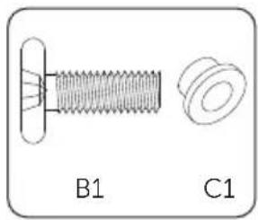 Technical diagram of a bolt and nut assembly (no text or symbols)
