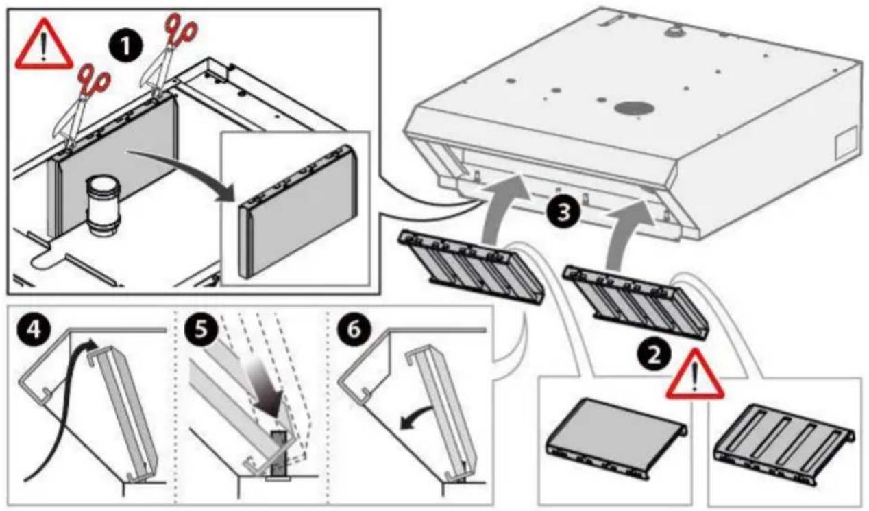 Unox BAKERTOP MIND.Maps - Installation of filters (BIG oven hoods EXCLUDED) - 1