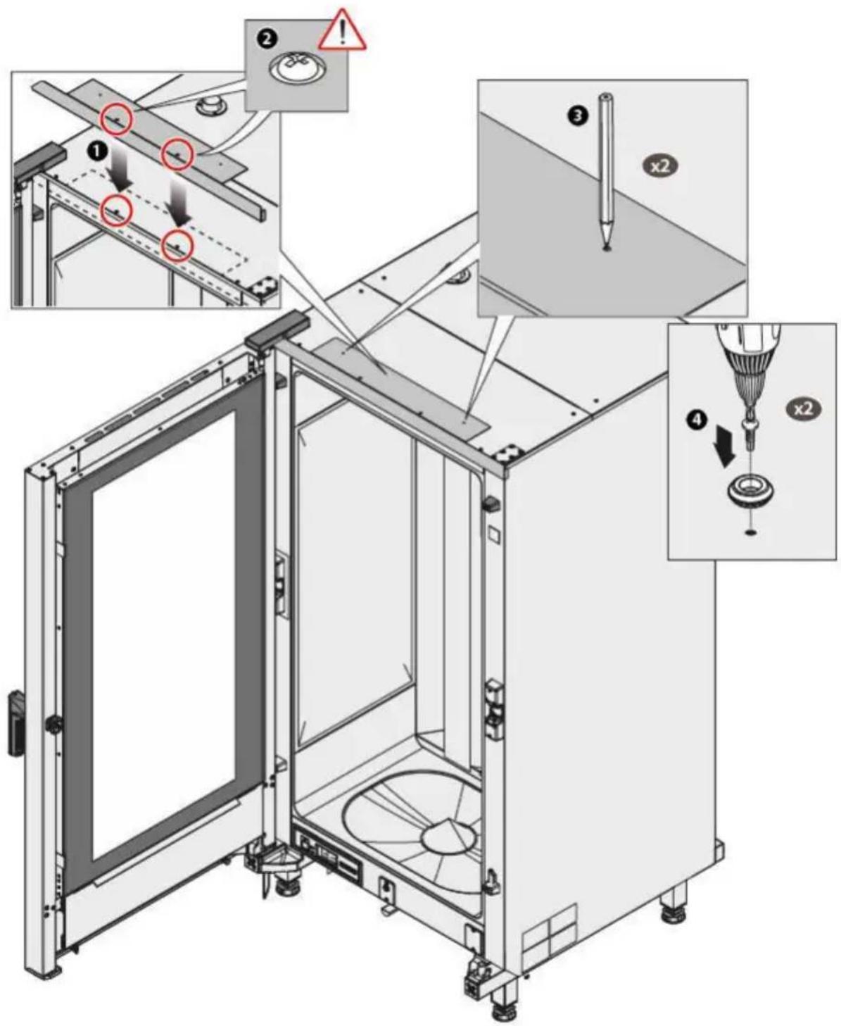 Unox BAKERTOP MIND.Maps - Anchoring to bottom-stacked ovens for BIG ovens - 2