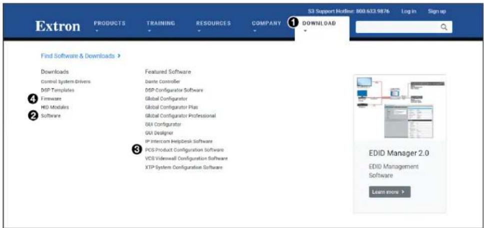 Extron PRODUCTS TRAINING RESOURCES COMPANY S3 Support Hotline: 800.623.9876 Log in Sign up 1 DOWNLOAD Find Software & Downloads > Downloads Control System Drivers DSP Templates 4 Firmware HID Modulators 2 Software Featured Software Dante Controller DSP Configurator Software Global Configurator Global Configurator Plus Global Configurator Professional GUI Configurator GUI Designer IP Intercom HelpDesk Software PCS Product Configuration Software VCS Viderwall Configuration Software XTP System Configuration Software 3 EDID Manager 2.0 EDID Management Software Learn more >
