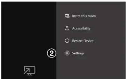 Invite this room Accessibility Restart Device Settings