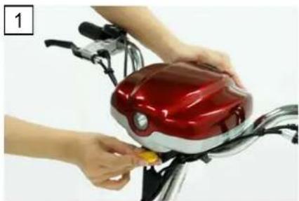 Shoprider Sunrunner SFB-18 - Steps to fold the E-Bike - 1