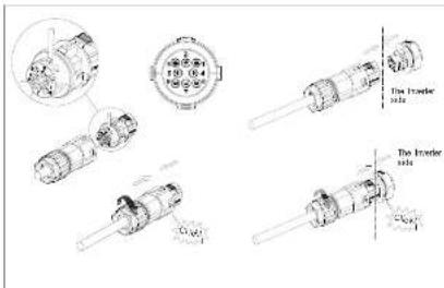 Technical diagram showing exploded views of a mechanical component with labeled parts and annotations