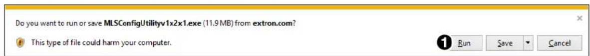 Do you want to run or save MLSConfigUtilityv1x2x1.exe (11.9 MB) from extron.com? This type of file could harm your computer.