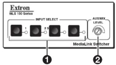 Extron MLS 100 A - Front Panel Features and Operation - 1