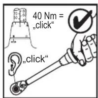 40 Nm = "click" "click"
