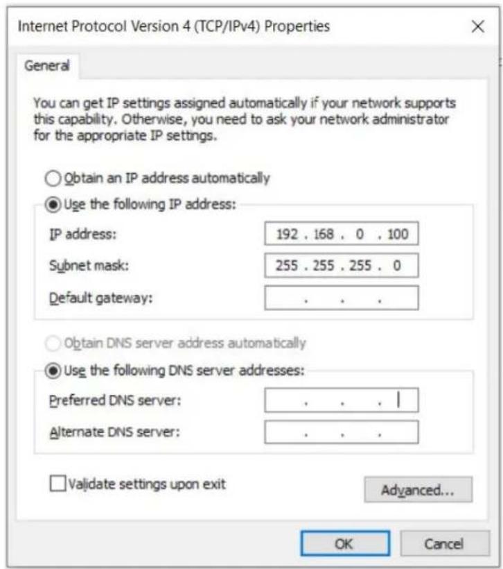Internet Protocol Version 4 (TCP/IPv4) Properties General You can get IP settings assigned automatically if your network supports this capability. Otherwise, you need to ask your network administrator for the appropriate IP settings. Obtain an IP address automatically Use the following IP address: I…
