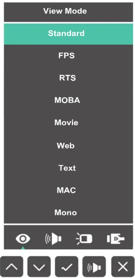View Mode Standard FPS RTS MOBA Movie Web Text MAC Mono
