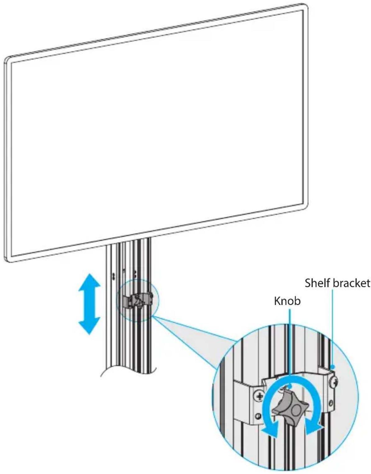 Shelf bracket Knob
