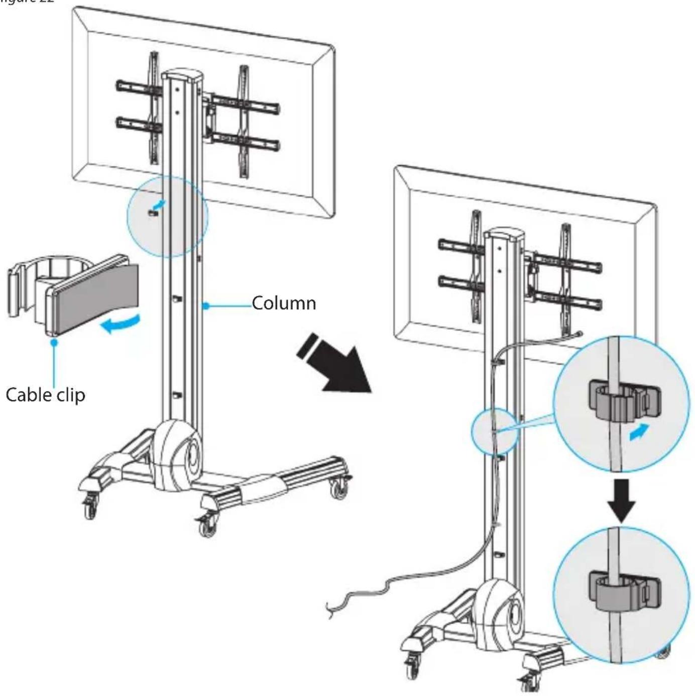 Cable clip Column