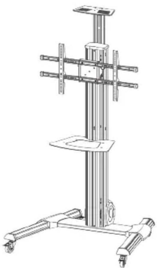 StarTech.com STNDMTV70 - Mobile Media Center for Flat-Screen TV - One-Touch Height Adjustment - 1