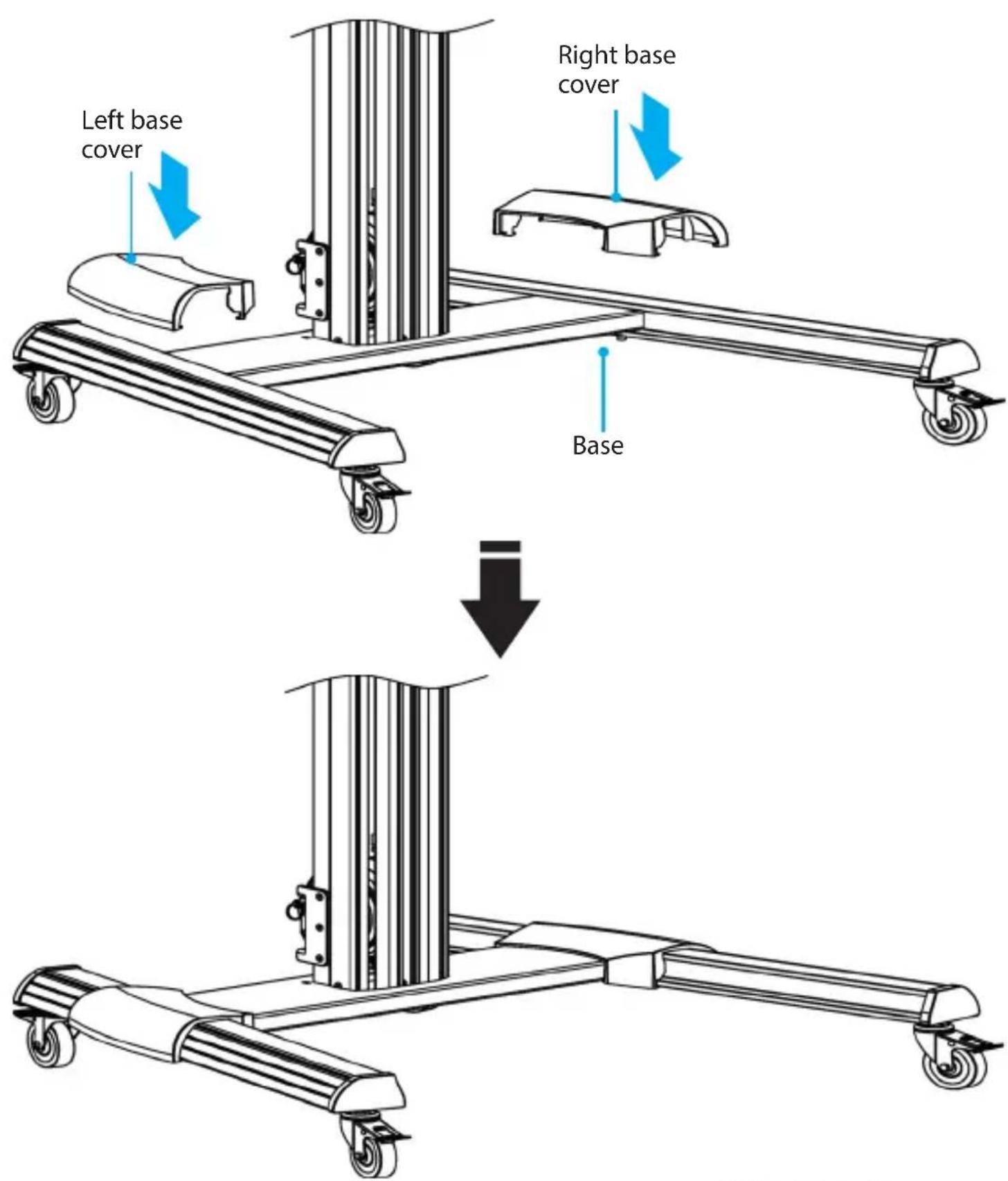Left base cover Right base cover Base