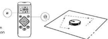 Diagram showing a remote control with a display and a circular device, labeled in Chinese.