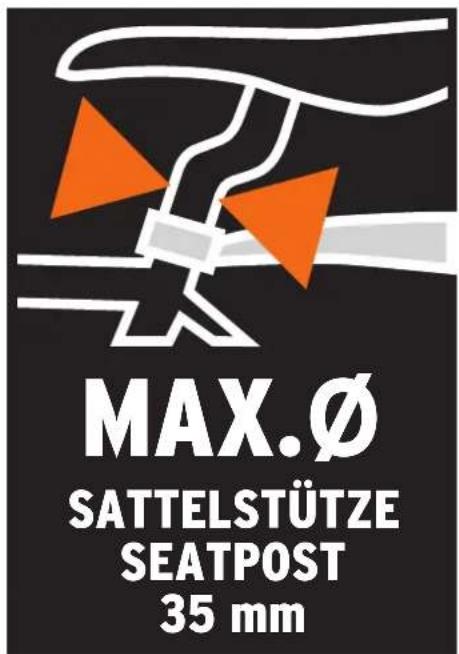 MAX.Ø SATTELSTÜTZE SEATPOST 35 mm