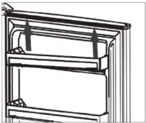Exquisit KS16-V-040EB - Comment remettre le balconnet à sa place - 2