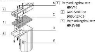 Verbindungsbausatz HMYV-1 Mini Schlitten DGSL-12/-16 Verbindungsbausatz HMEV-ND