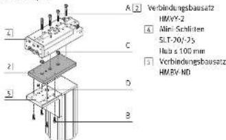 Verbindungsbausatz HMVY-2 Mini Schlüttene 5LT-201-23 Hua s 100 mm Verbindungsbausatz HM/BV ND