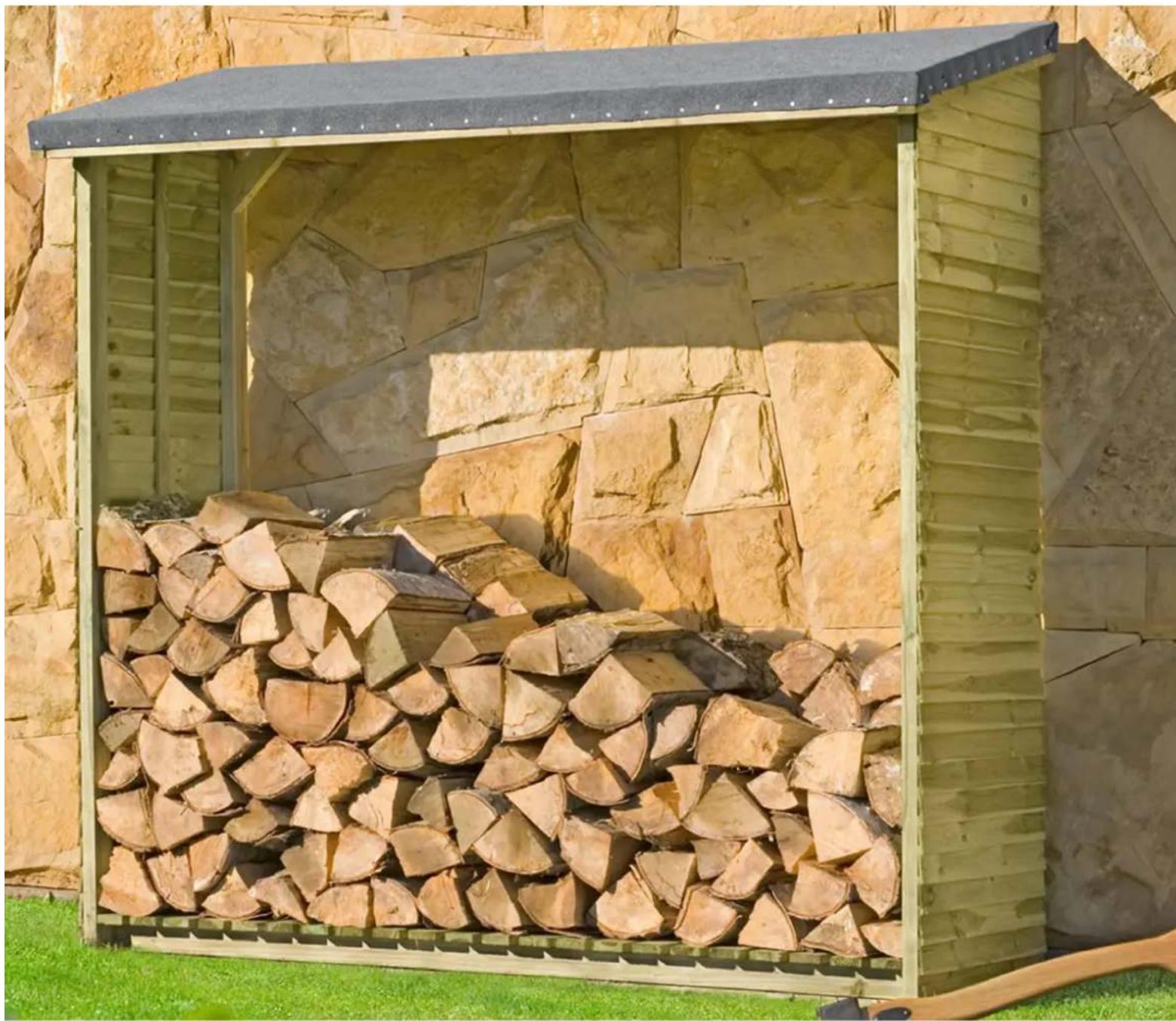 Hortus 801-069PC - Wooden firewood shelter - Brændely i træ Vedskjul i trä - Halkovaja - 1