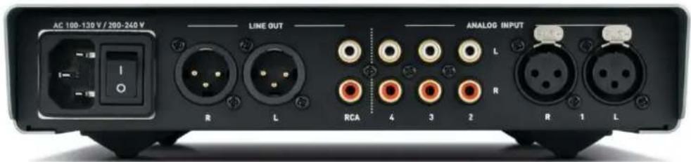 AC 100-130 V / 200-240 V LINE OUT ANALOG INPUT R L RCA 4 3 2 R 1 L