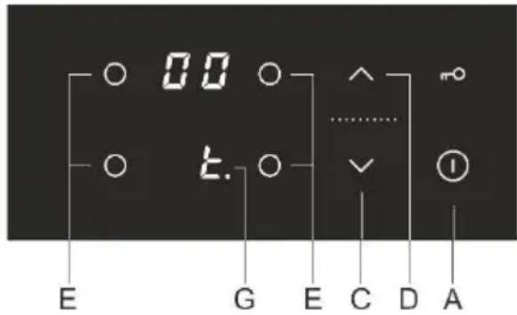 HISENSE HCI8647WG - Låse kogepladens betjeningspanel op - 2
