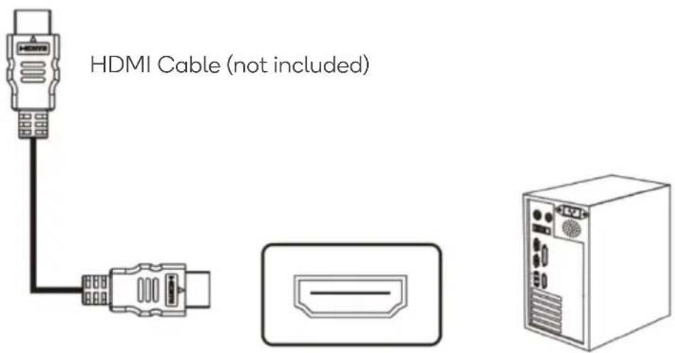 HDMI Cable (not included)