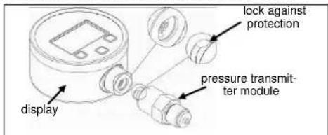 lock against protection pressure transmit- ter module display
