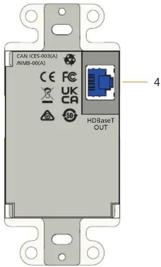CAN ICES-003(A) /NMB-00(A) CE FC UK CA 50 HDBaseT OUT 4