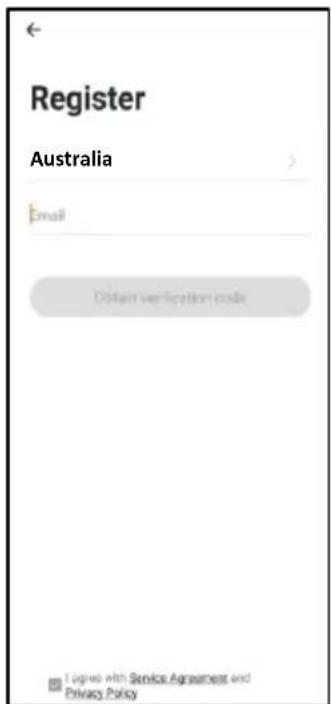Register Australia Email Submit verification code I agreed with Service Agreement and Privacy Policy