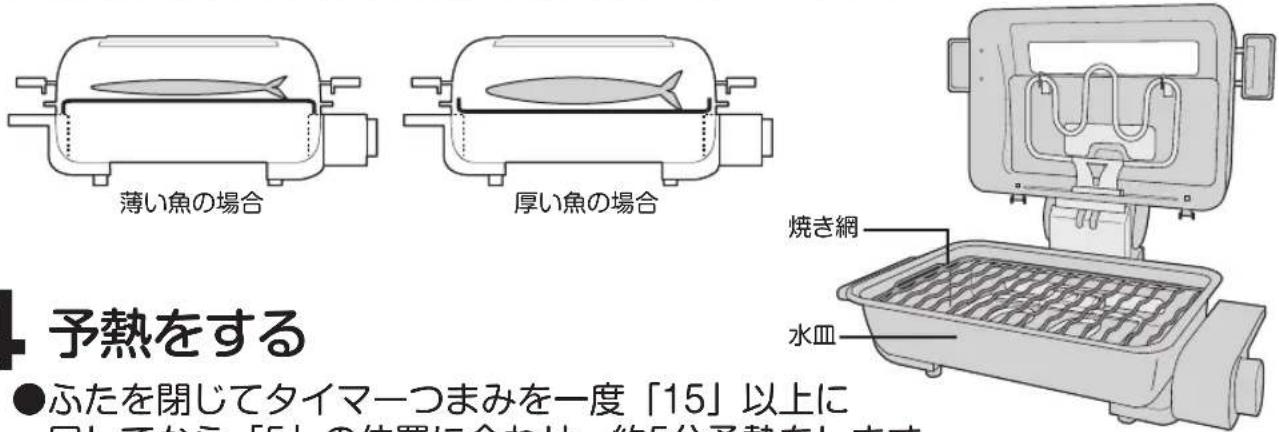 Yamazen YWC-S110 - 焼き網をセットする - 1