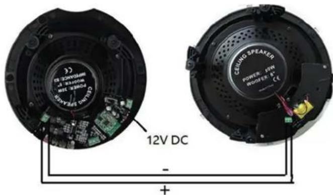 CEILING SPEAKER POWER: 10kW ROOFER: 6° 12V DC +