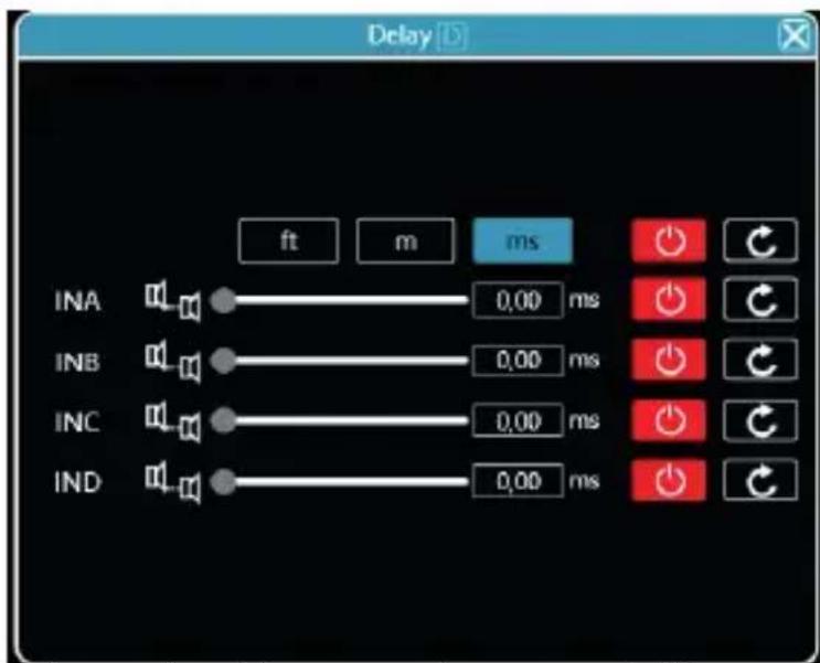 Delay ft m ms INA 0.00 ms INB 0.00 ms INC 0.00 ms IND 0.00 ms
