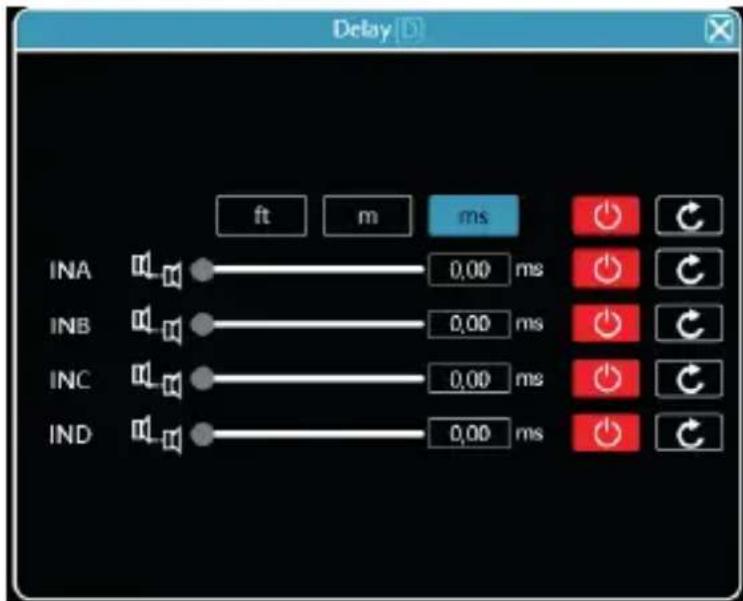 Delay ft m ms INA 0.00 ms INB 0.00 ms INC 0.00 ms IND 0.00 ms