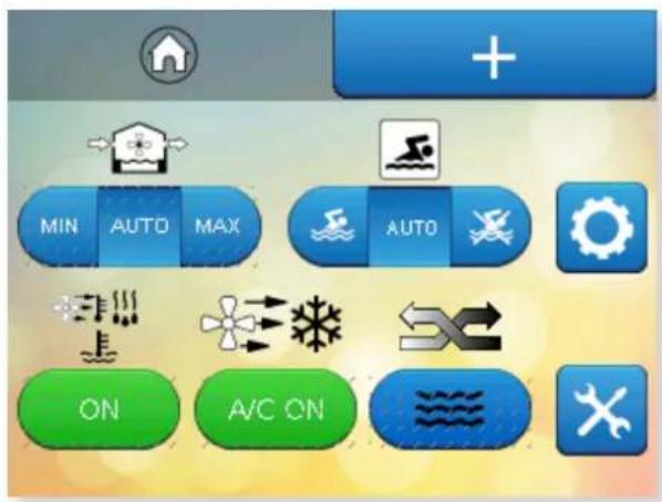 MIN AUTO MAX AUTO ON A/C ON +
