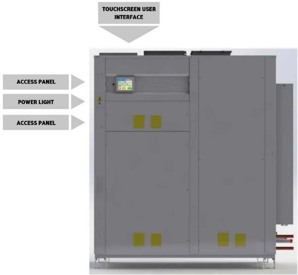 TOUCHSCREEN USER INTERFACE ACCESS PANEL POWER LIGHT ACCESS PANEL