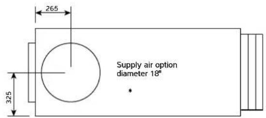 265 Supply air option diameter 18" 325