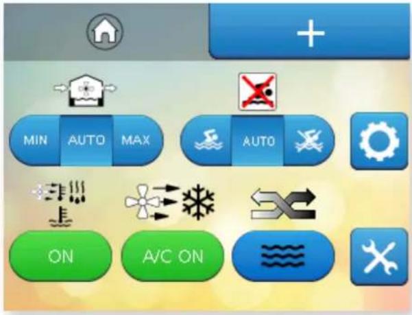 + MIN AUTO MAX AUTO ON A/C ON