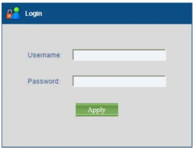 Login Username: Password: Apply