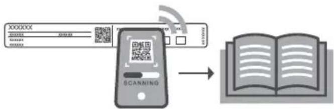 graph LR A["输入栏"] --> B["QR code scanning"] B --> C["SCANNING"] C --> D["打开的书本界面"]