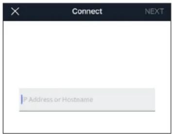 Connect NEXT P Address or Hostname