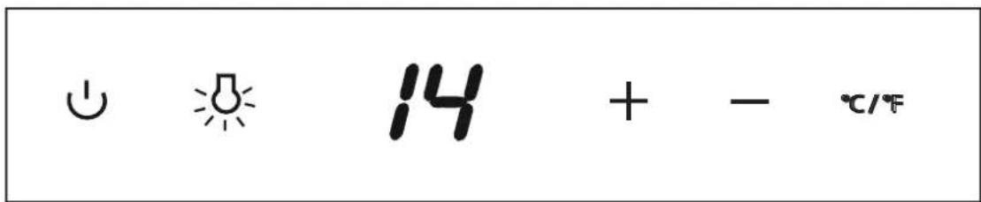 ↑ 14 + - ℃/℉