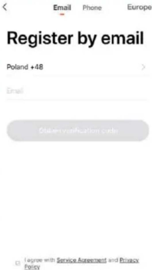 Email Phone Europe Register by email Poland +48 > Email Other verification code I agree with Service Agreement and Privacy Policy